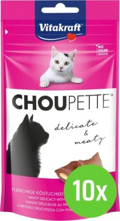10 X Vitakraft Kattensnack Choupette Kaas 40 Gram