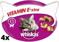 4x Whiskas Snack | Immunsupport | Vitamine E-xtra | Kattenvoer | Snoepjes | 4x 50gr | Kattensnoepjes | Voordeelverpakking | Immuunsysteem | Extra Vitaminen