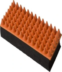 Abany Quality Design – Vacht Verzorgingsborstel Voor Huisdieren – Voor Honden Katten Konijnen Paarden – Tevens Massage Voor Dieren! – Goed Voor De Verzorging Van De Vacht – 5 X 13 Cm – Rood – Zwart