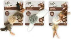 All For Paws Lambswool Lamb Ball With Bird Sound Catnip