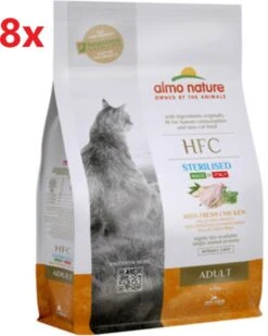 Almo Nature HFC – Katten Droogvoer – Adult Sterilized Kip – 8×1,2kg