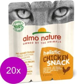 Almo Nature Holistic Snack Kat 3×5 G – Kattensnack – 20 X Kip