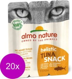 Almo Nature Holistic Snack Kat 3×5 G – Kattensnack – 20 X Tonijn