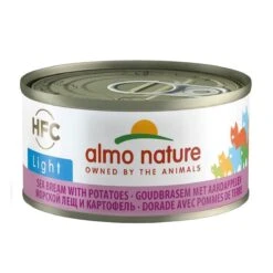 Almo Nature Natvoer Voor Katten – HFC Jelly – 24 X 70g – Zeebrasem Met Aardappel – 24 X 70 Gram