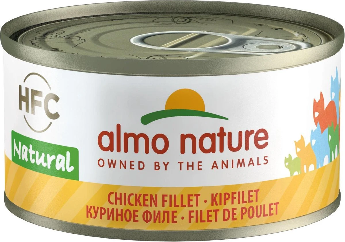 Almo Nature Natvoer Voor Katten – HFC Natural – 24 X 70g – Kipfilet – 24 X 70 Gram
