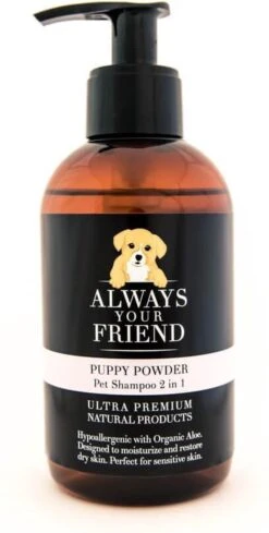 Always Your Friend Puppy Powder – Puppy Shampoo – Hondenshampoo 2 In 1 – Geconcentreerde Shampoo 250 Ml Is Goed Voor 5000 Ml Shampoo