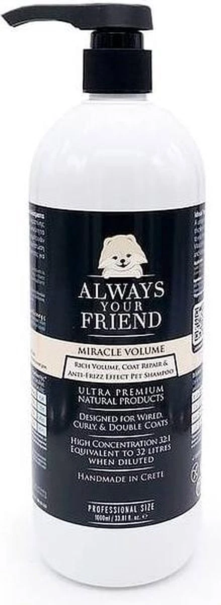 Always Your Friend – Volume Shampoo Voor Honden En Katten – Sterk Geconcentreerde Dus Zeer Zuinig – 1000 Ml