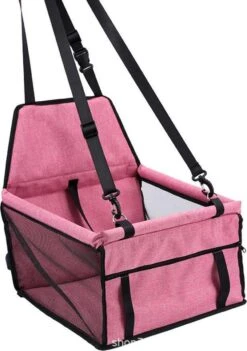 Autostoel Voor Hond – Hondenzitje – Puppyzitje – Opvouwbaar Honden Zitje – Opvouwbare – Roze