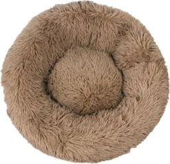 BEESSIES® Donut Hondenmand/kattenmand 40 Cm – Wasbare Hoes – Lichtbruin – Hond Kussen Mand