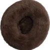 BEESSIES® Donut Hondenmand/kattenmand 50 Cm – Wasbare Hoes – Donkerbruin – Hond Kussen Mand
