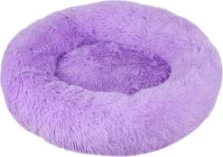 BEESSIES® Donut Hondenmand/kattenmand 50 Cm – Wasbare Hoes – Paars – Hond Kussen Mand