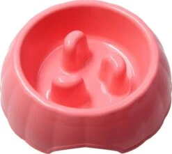Banzaa Anti Schrok Voerbak Hond En Kat – Slow Feeder Antischokbak ø21cm Roze