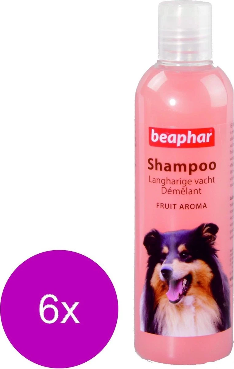 Beaphar Shampoo Langharige Vacht Hond – Hondenvachtverzorging – 6 X 250 Ml