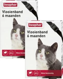 Beaphar Vlooienband 6 Maanden Kat 35 Cm – Anti Vlooienmiddel – 2 X Zwart