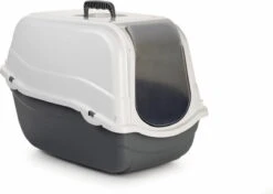 Beeztees Romeo – Kattenbak – Grijs/Wit – 57x39x41 Cm