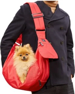 Bella & Balu Draagtas Voor Hond En Kat | Lichtgewicht Draagtas Of Hondentas Voor Kleine Honden Tot 15kg Voor Reizen, Wandelen En Wandelen – Draagtas Voor Huisdier In Rood