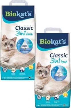 BIOKAT'S Biokat’s Classic Fresh Katoenbloemen – Kattenbakvulling – 2 X 10 L