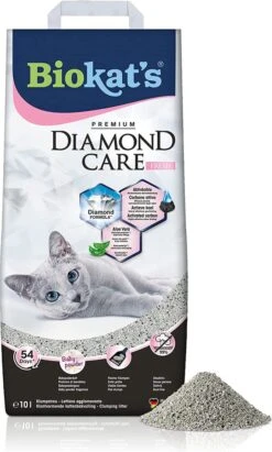 BIOKAT'S Biokat’s Diamond Care Fresh – 8L Kattenbakvulling – Klontvormend – Babypoeder Geur – Aktieve Kool
