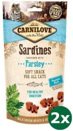 Carnilove Soft Snack Sardines / Peterselie 2x 50 Gr