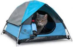 Cat Camp Kattentent – Kattenmand – Indoor En Outdoor Kattenmandje Met Wasbare Binnenvoering – Blauw