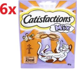 Catisfactions – Kattensnack Mix – Kip En Eend – 6x60g