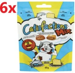 Catisfactions – Kattensnack Mix – Zalm En Kaas – 6x60g