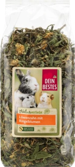Dein Bestes Knaagdierensnack – Snack Voor Knaagdieren & Dwergkonijnen, Naturverliebt, Paardenbloem Met Goudsbloemen, 150 G