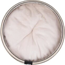 District 70 TIMBER – Comfortabele Ronde Hondenmand – Inclusief Superzacht Kussen – Hoge Kwaliteit Bamboe – Maat S/M/L – Medium Ø 61 Cm