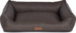 Dog’s Lifestyle Hondenmand Structuro Leder Taupe Medium 85cm – Ook In Antraciet, Cognac, Bruin En Lichtgrijs