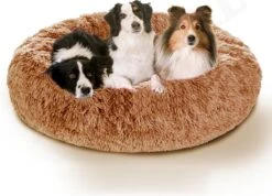 Donut Honden En Kattenmand – Hondenmand XXL Donut 80CM – Donut Kattenmand Pluche Met Rits – Ademend Materiaal – Hoge Kwaliteit