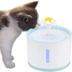 Drinkfontein Met LED Lampje Voor Katten En Honden – Poezen Fontein Met GRATIS Filters – Dieren Drinkbakken Met 3 GRATIS FILTERS