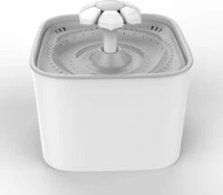 Drinkfontein Voor Huisdieren, Water Fontein – Waterdispenser – Waterautomaat Drinkbakken 2L Voor Huisdieren Konijnen – Honden – Katten – Grijs