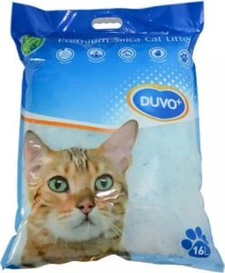 Duvo+ Premium Silica Kattenbakvulling 16L
