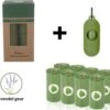 Eco Hondenpoepzakjes – Biologische Poepzakjes Hond – 100% Afbreekbaar – Lavendel Geur – 8 Rollen – 120 Zakjes – Incl. Houder