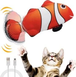 Elektrisch Kattenspeeltje – Kattenspeeltje – Dansende En Bewegende Vis Speelgoed – Catnip Vis – USB Oplaadbaar – Vis Voor Katten Om Mee Te Spelen – Wasbaar –