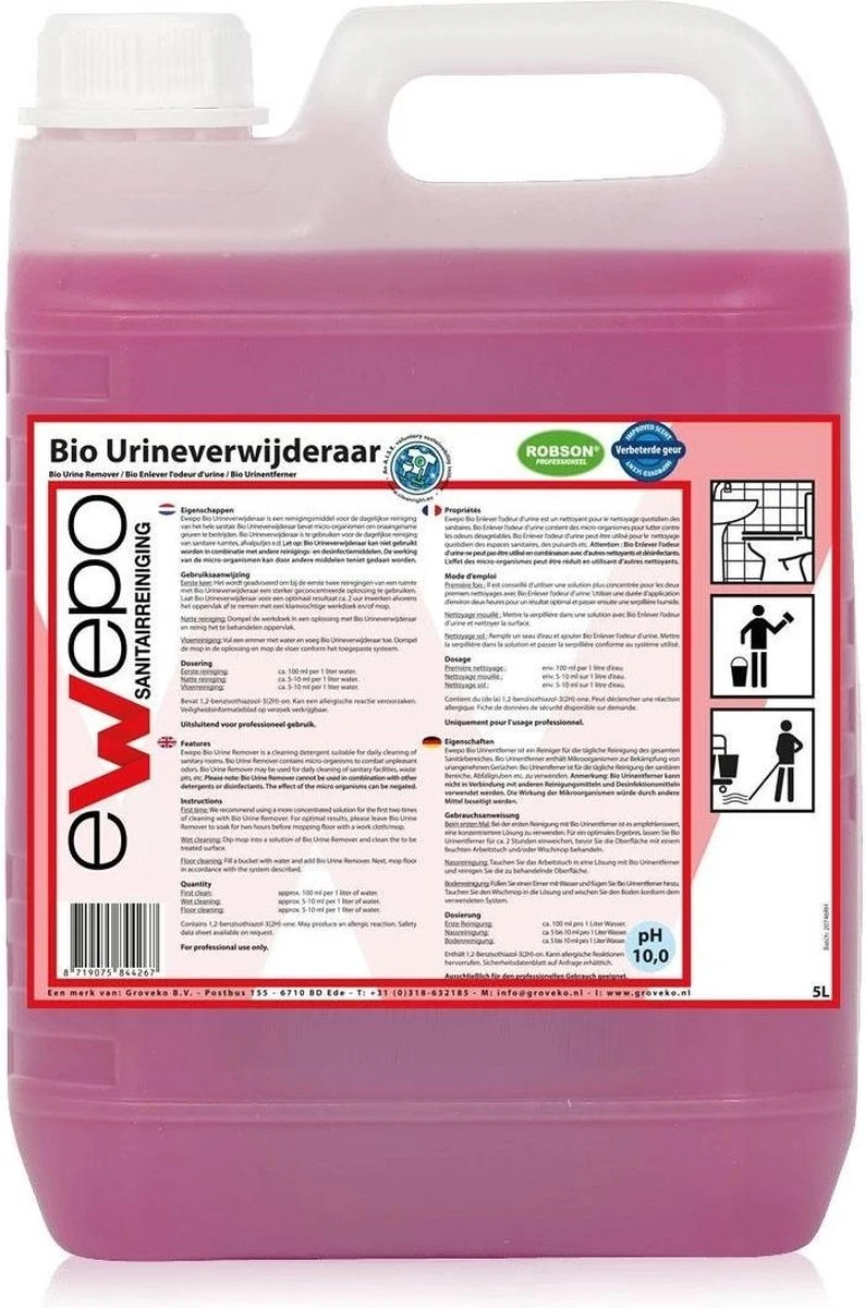 Ewepo Bio Urineverwijderaar 5 Liter – Urine Off – Urinegeur Verwijderaar – Urine Off Kat