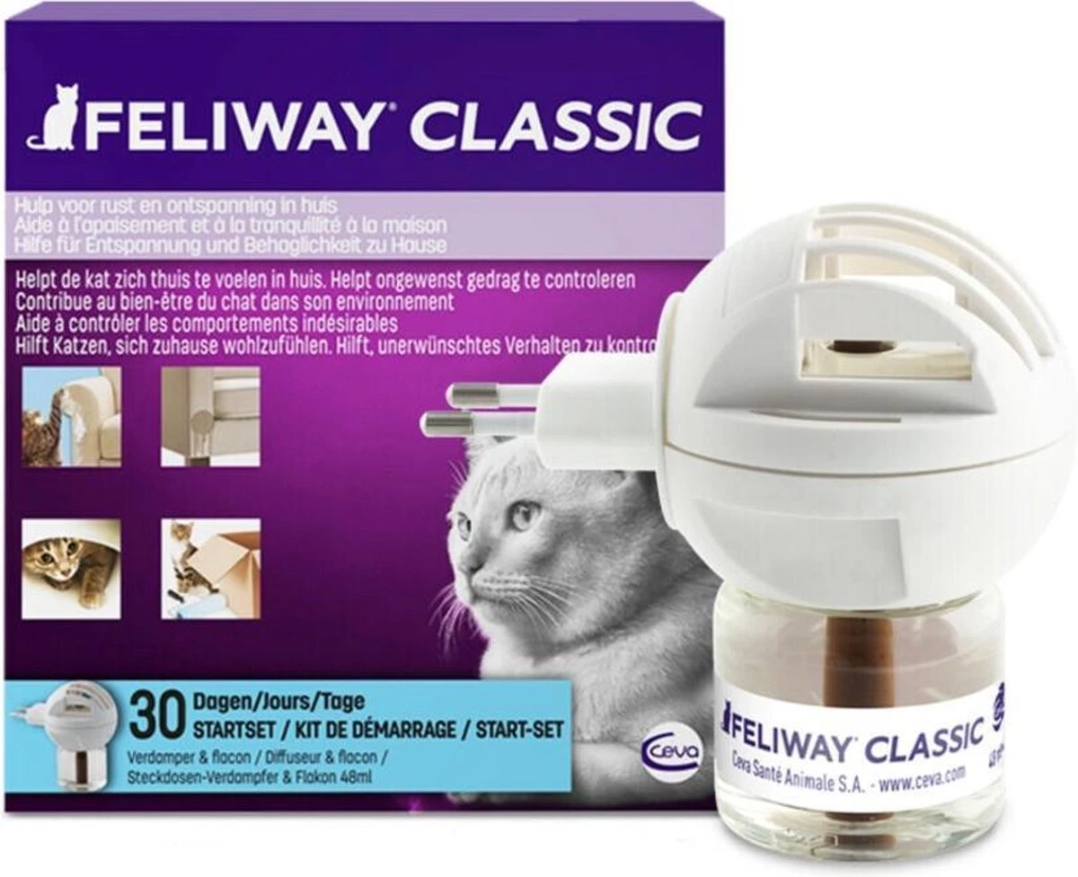 Feliway Classic – Startset – 1 Verdamper + 1 Vulling 48ml – Anti-stress Voor Kat