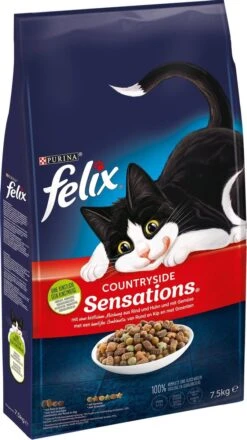 Felix Countryside Sensations Rund En Kip Met Groenten – Katten Droogvoer – 7.5kg