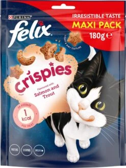Felix Crispies Snacks Met Zalm- & Forelsmaak 5×180 Gr