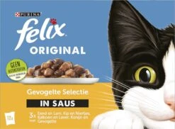 Felix Original Gevogelte Selectie In Saus – Katten Natvoer – 48 X 85g