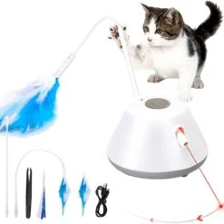 Filo Elektrisch Rijdend Kattenspeelgoed Met Laser – Rijdend Kattenspeeltje – Automatisch Interactief Speelgoed Katten – Kattencadeaus – Elektronisch Speelgoed Kittens – Kat – Kitten – Laserspeelgoed – Kado