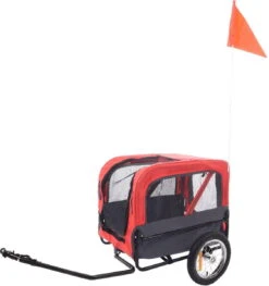 Flamingo – Hondenfietskar Doggy Liner Romero – Rood – 60x43x51cm