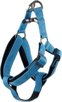 Flamingo Hondentuig Jannu Blauw – Blauw/Zwart – 20 – 35 Cm X 15 Mm