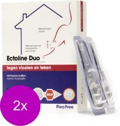 Flea Free Ectoline Duo Kat – Anti Vlooien En Tekenmiddel – 2 X 2 Pip