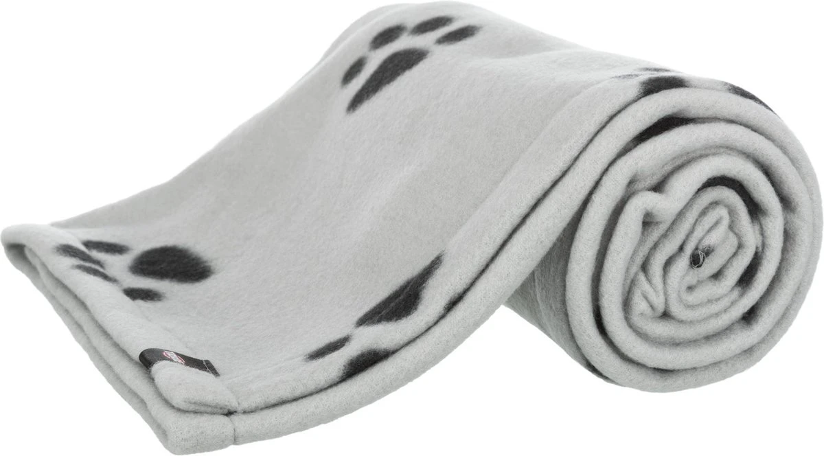Trixie Fleece Hondendeken Lichtgrijs / Zwart (150X100 CM)