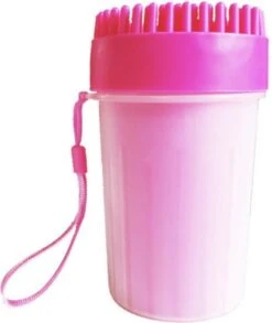 Fuzly- 2 In 1 Hondenpoten Reiniger + Handdoek – Hondenborstel – Borstel Hond / Kat – Hondenpoot Reiniger – Huisdier Poot Wassen – Borstel – Hondenverzorging – Verzorging Hond – Honden Wassen – Schoonmaak Borstel – Kattenborstel – Roze