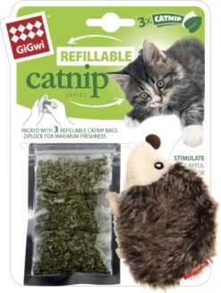 GiGwi Kattenspeelgoed GIG REFILLABLE CATNIP Egel 10 Cm