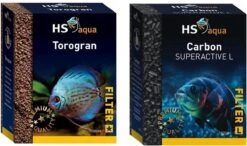 HS-aqua – Torogran + HS-aqua – Carbon Superactive – Aquarium Filtermateriaal – 2x 1 Liter – Combideal
