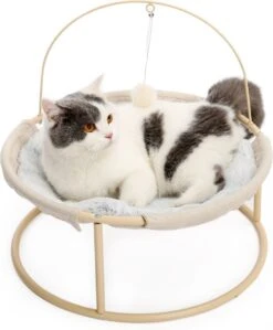 Happyment® Luxe Dierenmand – Kattenmand – Hondenmand – Kattenbed – Pluche – Beige – 45CM – Black Friday – Sinterklaas – Kerstcadeau