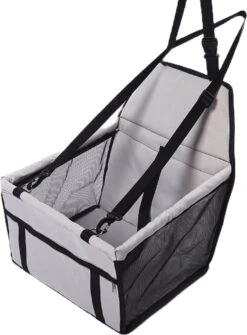 Hondenmand Auto – Reisbench Hond – Opvouwbaar – 40x30x25 – Zilver